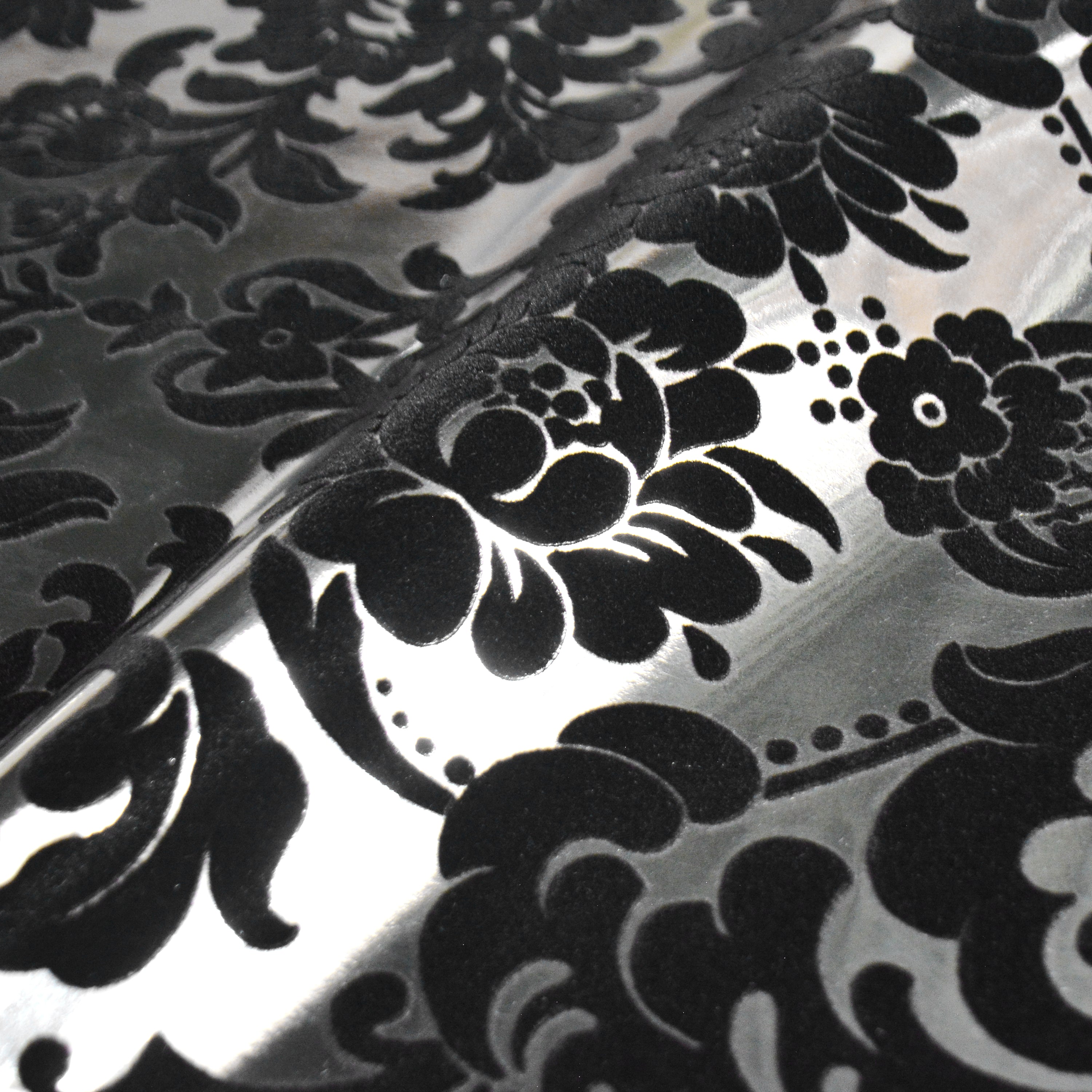 SILVER925 約40g Graham & Brown / Gothic Damask Flock / Black & Silver 104562