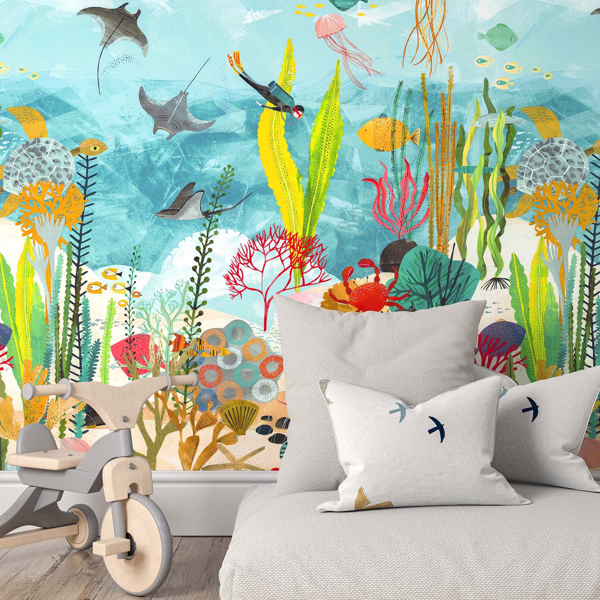 グレートオーシャンロード パステル画 原画 Sanderson / ONE SIXTY WALLPAPER COLLECTION / Etchings