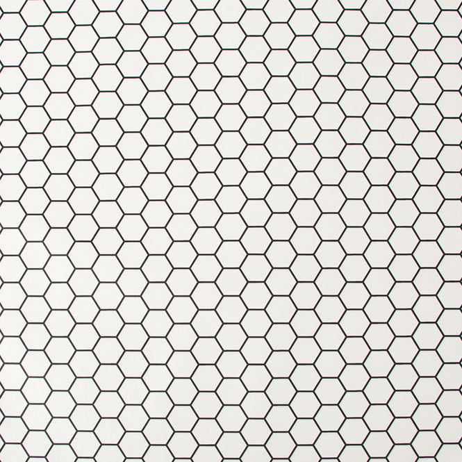 【1mサンプル】Graham & Brown / OASIS / HEXAGON LATTICE WHITE 112650