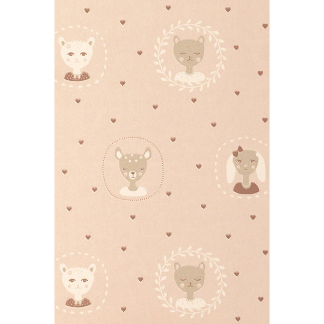 Majvillan / Hearts Dusty warm pink / 148-01