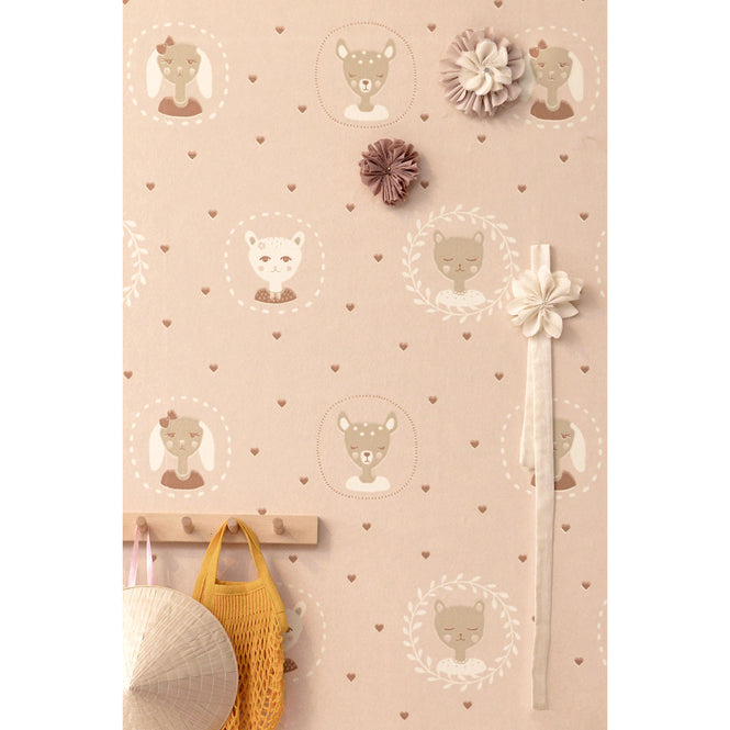 Majvillan / Hearts Dusty warm pink / 148-01