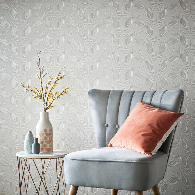 1838 Wallcoverings / ELODIE / Astoria Ivory 1907-139-02