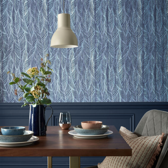 1838 Wallcoverings / WILLOW / Bramble Blue Dusk 2008-149-01