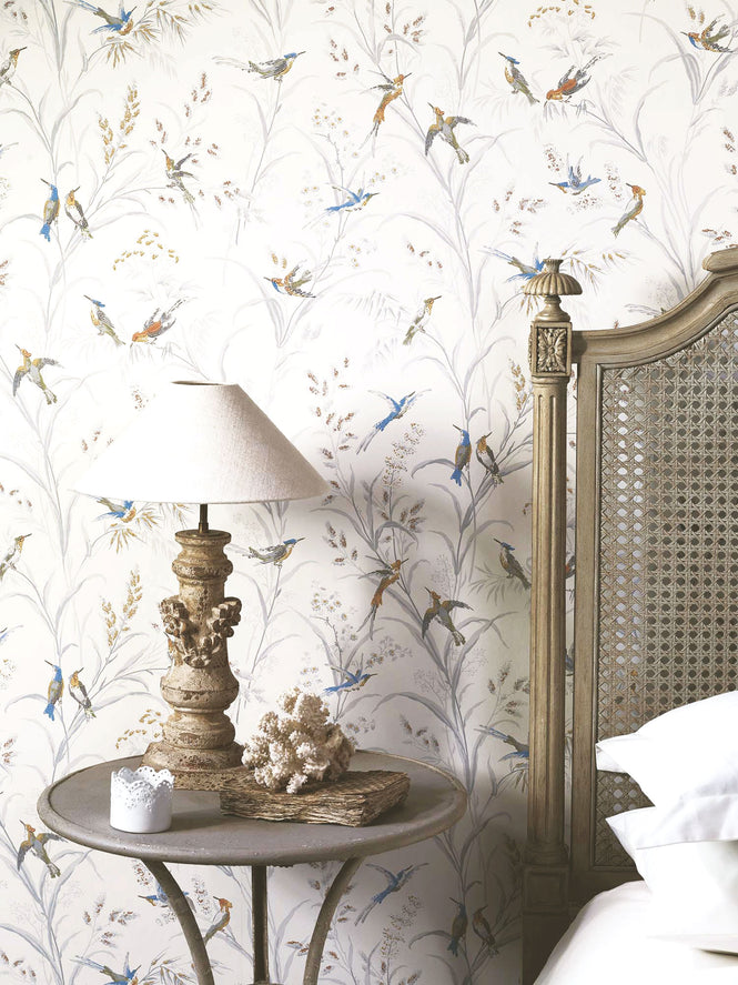 Sanderson / ONE SIXTY WALLPAPER COLLECTION / Tuileries Silver / Multi 214083