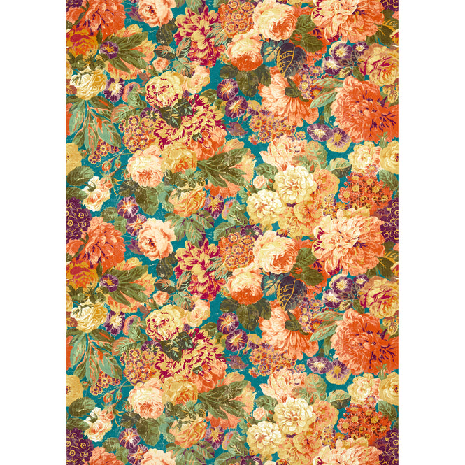 Sanderson / ONE SIXTY WALLPAPER COLLECTION / Very Rose And Peony Kinghfisher / Rowan Berry 217027