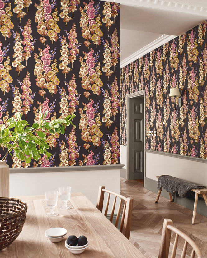 Sanderson / ONE SIXTY WALLPAPER COLLECTION / Hollyhocks Copper / Rhodera 217032