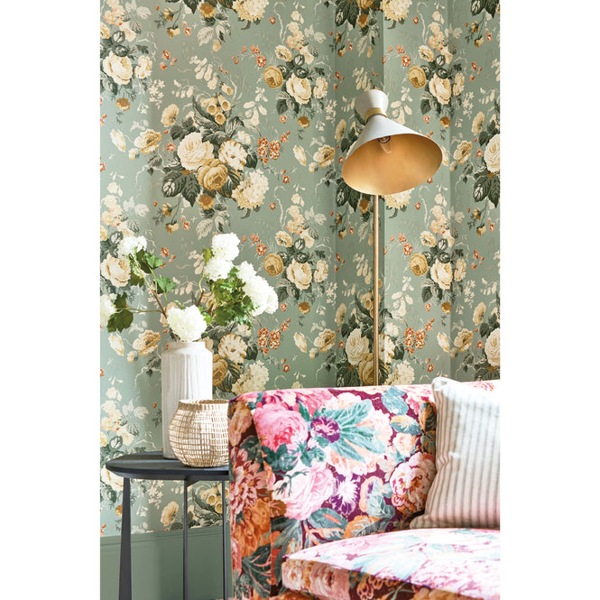 Sanderson / ONE SIXTY WALLPAPER COLLECTION / Stapleton Park Sage / Honey 217047