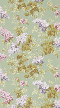 Sanderson / ONE SIXTY WALLPAPER COLLECTION / Sommerville Mint / Plum 217049  | 輸入壁紙専門店 WALPA – WALPA.jp