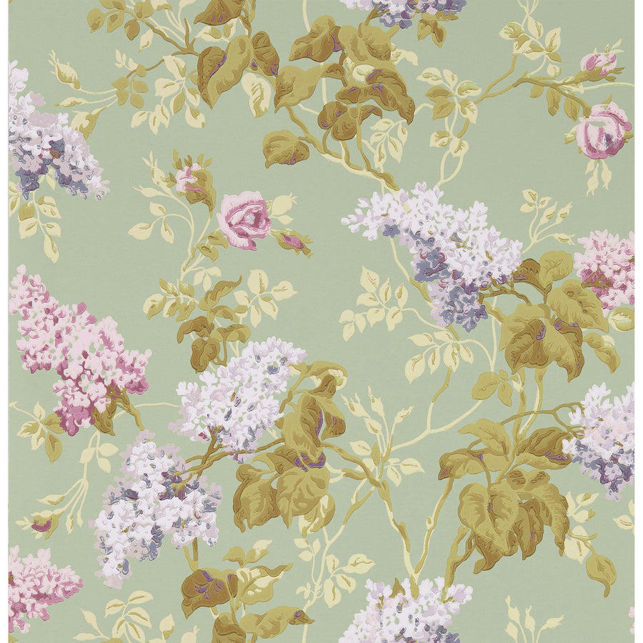 Sanderson / ONE SIXTY WALLPAPER COLLECTION / Sommerville Mint / Plum 217049