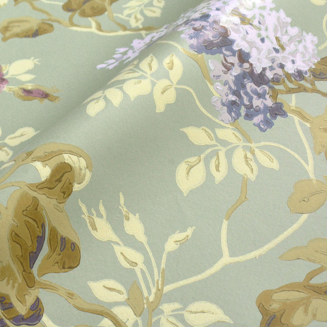Sanderson / ONE SIXTY WALLPAPER COLLECTION / Sommerville Mint / Plum 217049