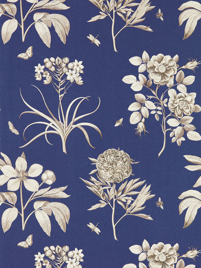 Sanderson / ONE SIXTY WALLPAPER COLLECTION / Etchings & Roses French Blue 217053