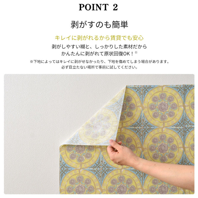 はがせる 壁紙 【Hattan Pattern】Louise Body / Patchwork Pink HLBY-08(6枚セット)