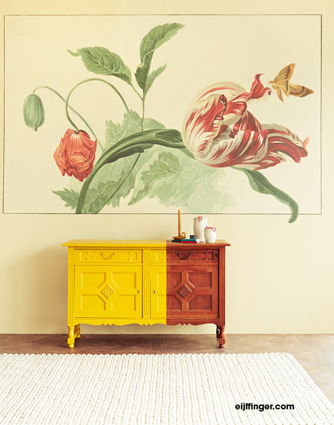 Eijffinger / MASTERPIECE / TULIP AND POPPY(CREAM) / 358118【6パネル1セット】