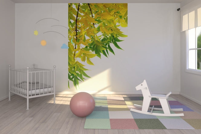 PHOTOWALL / Green and Yellow Leaf (e19125)