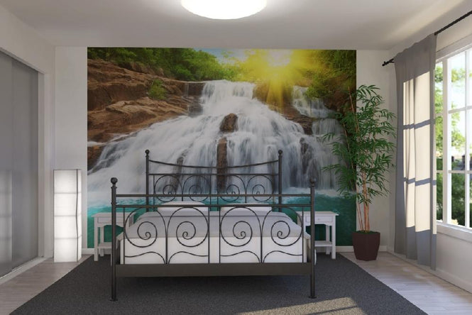 PHOTOWALL / Waterfall in Rain Forest and Sunlight (e19134)