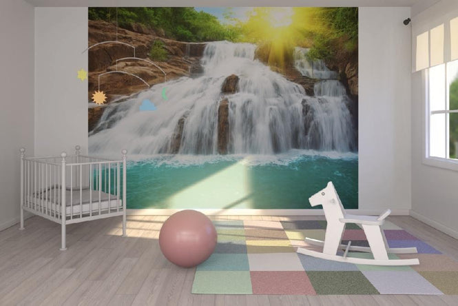 PHOTOWALL / Waterfall in Rain Forest and Sunlight (e19134)