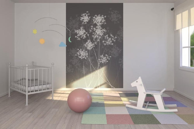 PHOTOWALL / Dandelions - Grey (e6293)