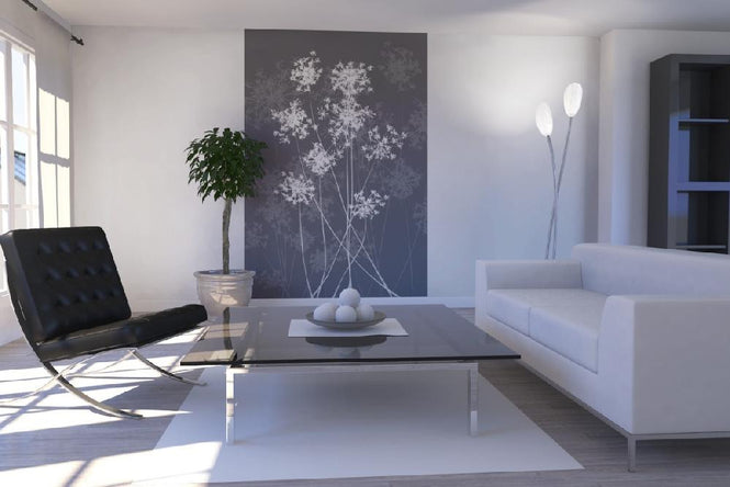 PHOTOWALL / Dandelions - Grey (e6293)