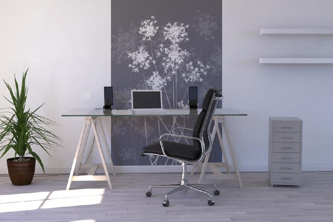 PHOTOWALL / Dandelions - Grey (e6293)