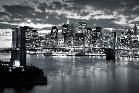 PHOTOWALL / Brooklyn Bridge Cloudy Day (e9004)