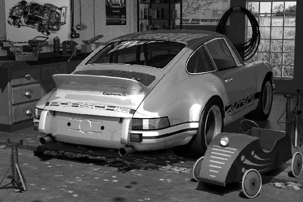 PHOTOWALL / Porsche 911 - b/w (e12065)