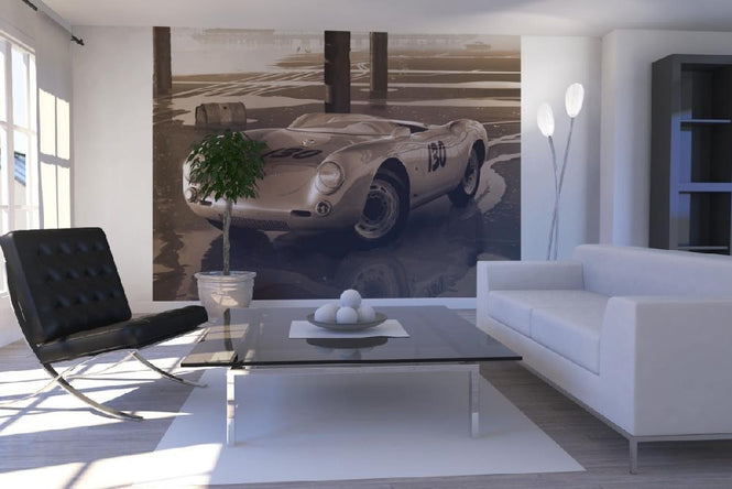 PHOTOWALL / James Deans Porsche - Sepia (e12075)