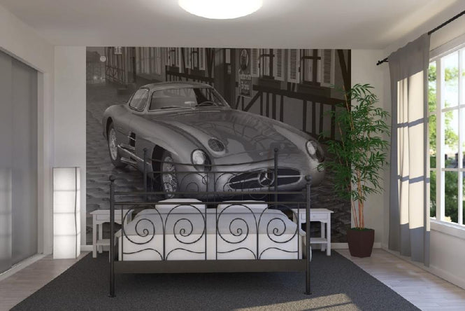 PHOTOWALL / Mercedes 300 SLR - b/w (e12080)