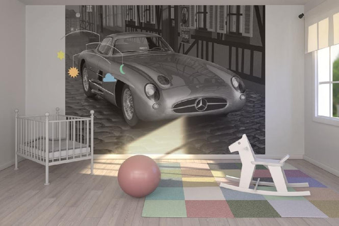 PHOTOWALL / Mercedes 300 SLR - b/w (e12080)