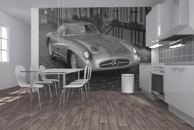 PHOTOWALL / Mercedes 300 SLR - b/w (e12080)