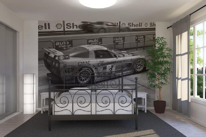 PHOTOWALL / Corvette In Pit Lane - b/w (e12083)