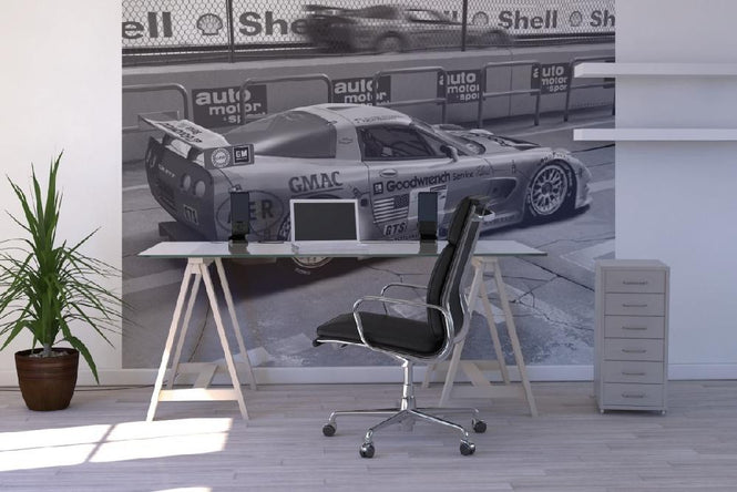 PHOTOWALL / Corvette In Pit Lane - b/w (e12083)