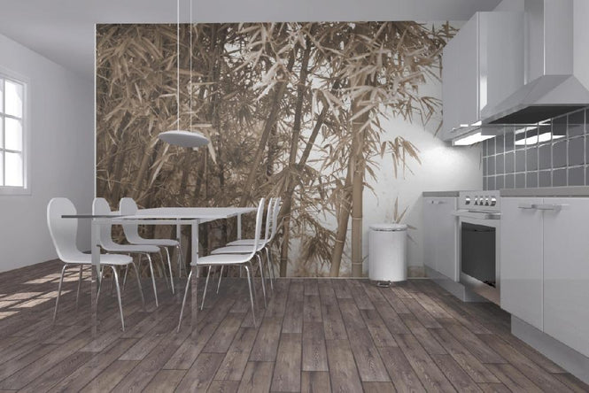 PHOTOWALL / Beautiful Bamboo - Sepia (e10063)