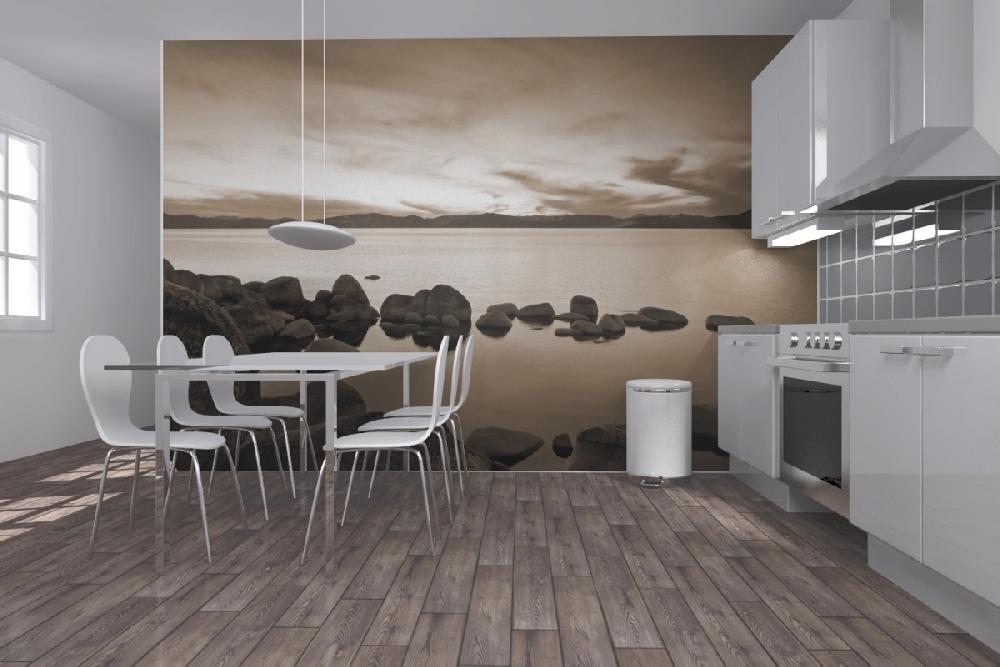 PHOTOWALL / Lake Tahoe - Sepia (e10084) | 輸入壁紙専門店 WALPA