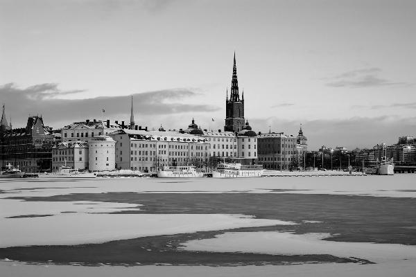 PHOTOWALL / Winter in Stockholm - b/w (e10105)