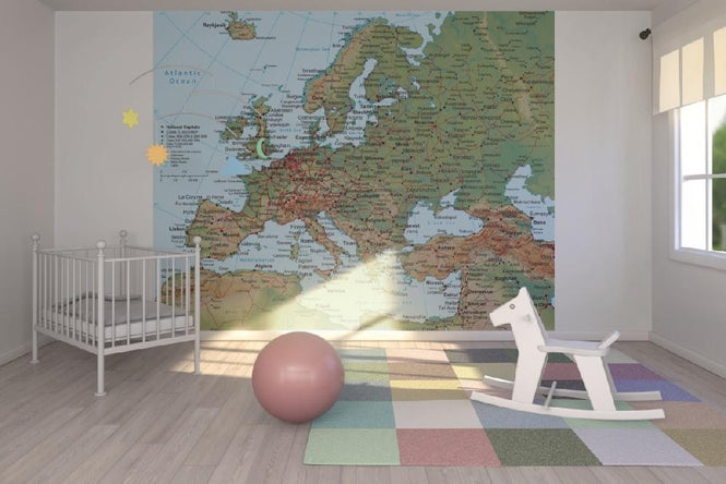 PHOTOWALL / Europe Map - Detailed (e1769)