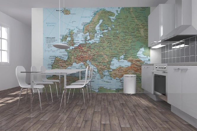 PHOTOWALL / Europe Map - Detailed (e1769)