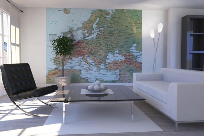 PHOTOWALL / Europe Map - Detailed (e1769)