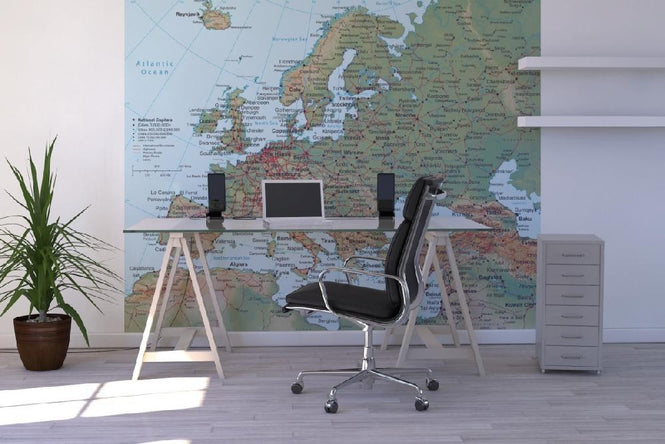 PHOTOWALL / Europe Map - Detailed (e1769)