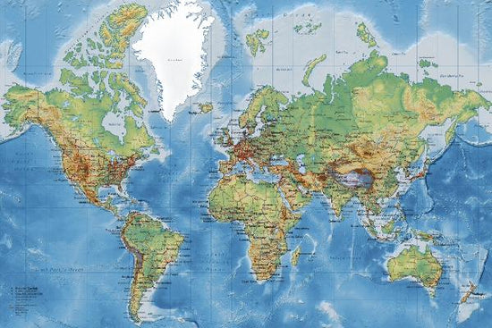 PHOTOWALL / World Map - With Roads (e1770)