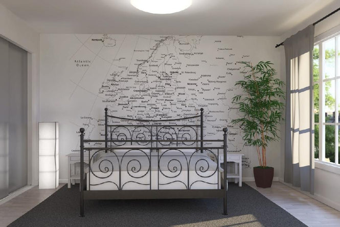 PHOTOWALL / Europe Map - b/w (e1771)