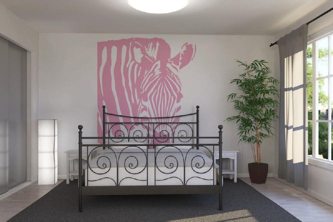 PHOTOWALL / Watching Zebra - Pink (e1772)