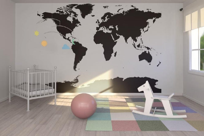 PHOTOWALL / World Map - Black (e1776)