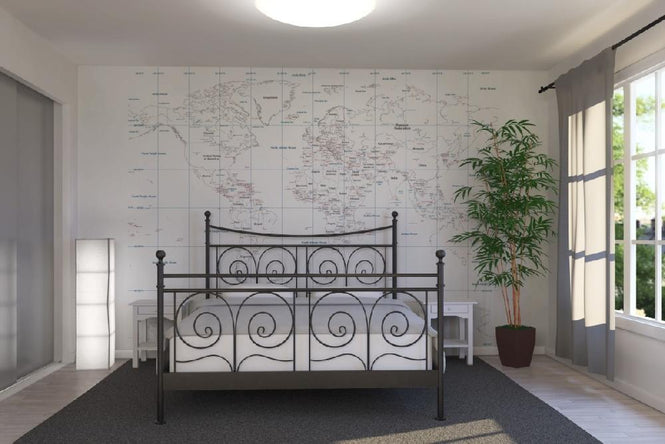PHOTOWALL / World Map - White (e1777)