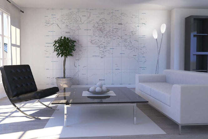 PHOTOWALL / World Map - White (e1777)