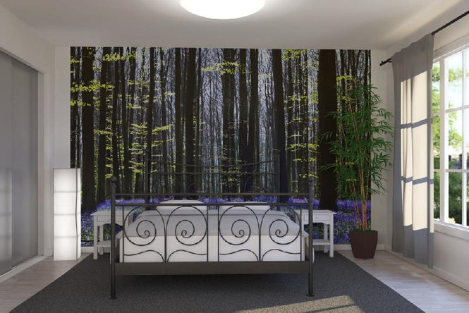 PHOTOWALL / Dark Tree and Bluebells (e1862)