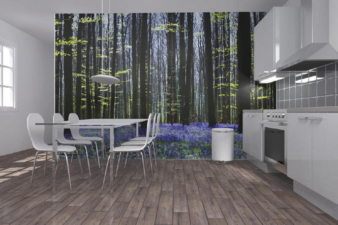 PHOTOWALL / Dark Tree and Bluebells (e1862)