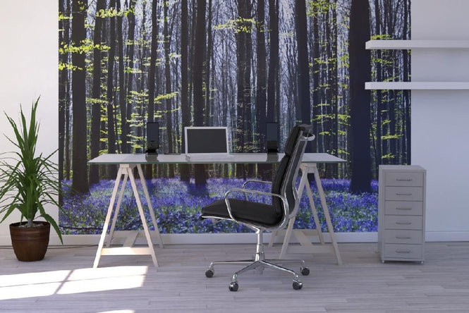 PHOTOWALL / Dark Tree and Bluebells (e1862)