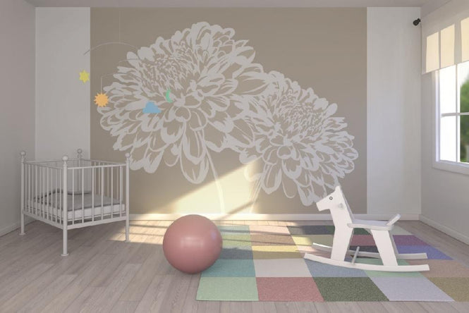 PHOTOWALL / Blossom my Heart - Light Beige (e6115)
