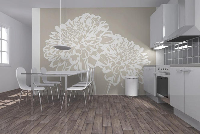 PHOTOWALL / Blossom my Heart - Light Beige (e6115)
