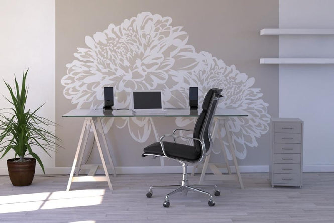 PHOTOWALL / Blossom my Heart - Light Beige (e6115)